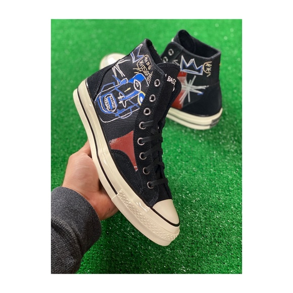 Converse Other - Converse Chuck 70 Hi x Basquiat Mens Casual Shoes Black 172585C NEW Sz 8.5